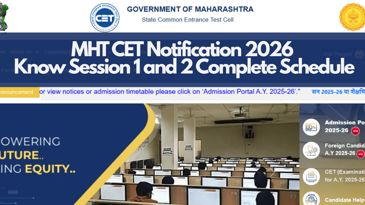 MHT CET Notification 2026