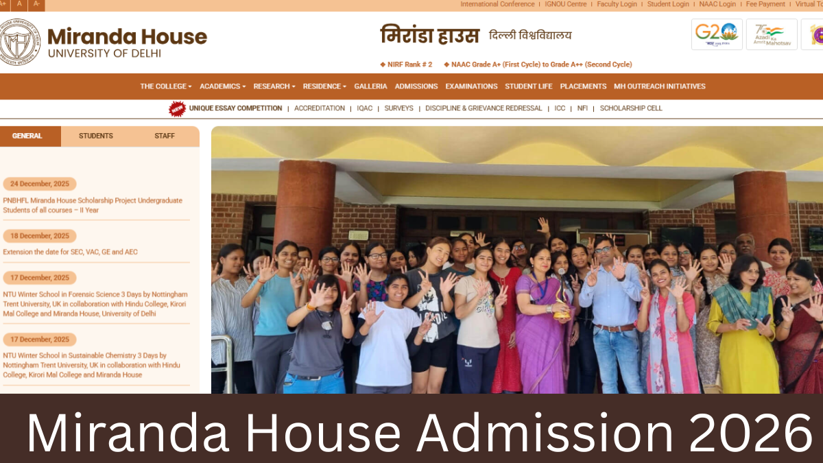 Miranda House Admission 2026
