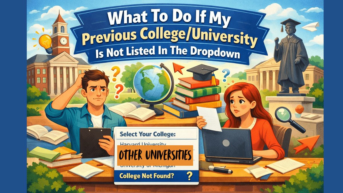 What To Do If My Previous College/University is not Listed in Dropdown in CUET 2026 Form? We have disscussed the what to do, complete details on selecting multiple universities and maximum limit.