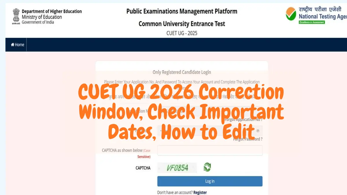 CUET UG 2026 Correction Window