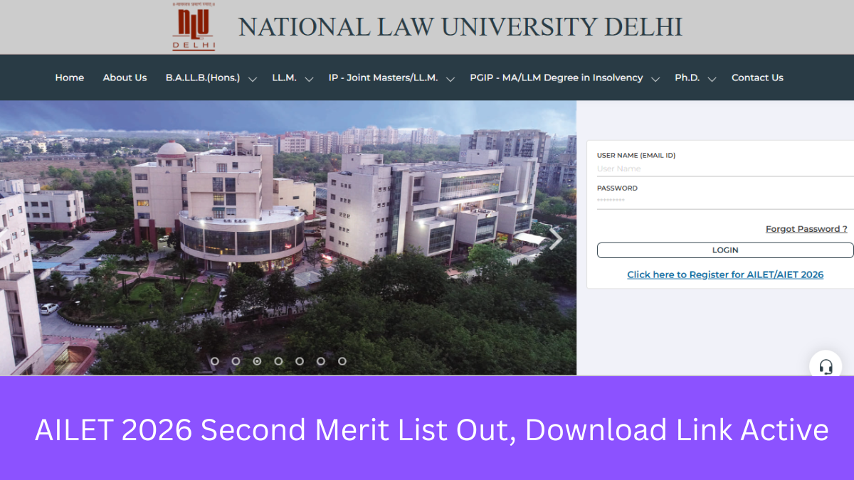 AILET 2026 Second Merit List