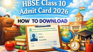 HBSE 10th admit card