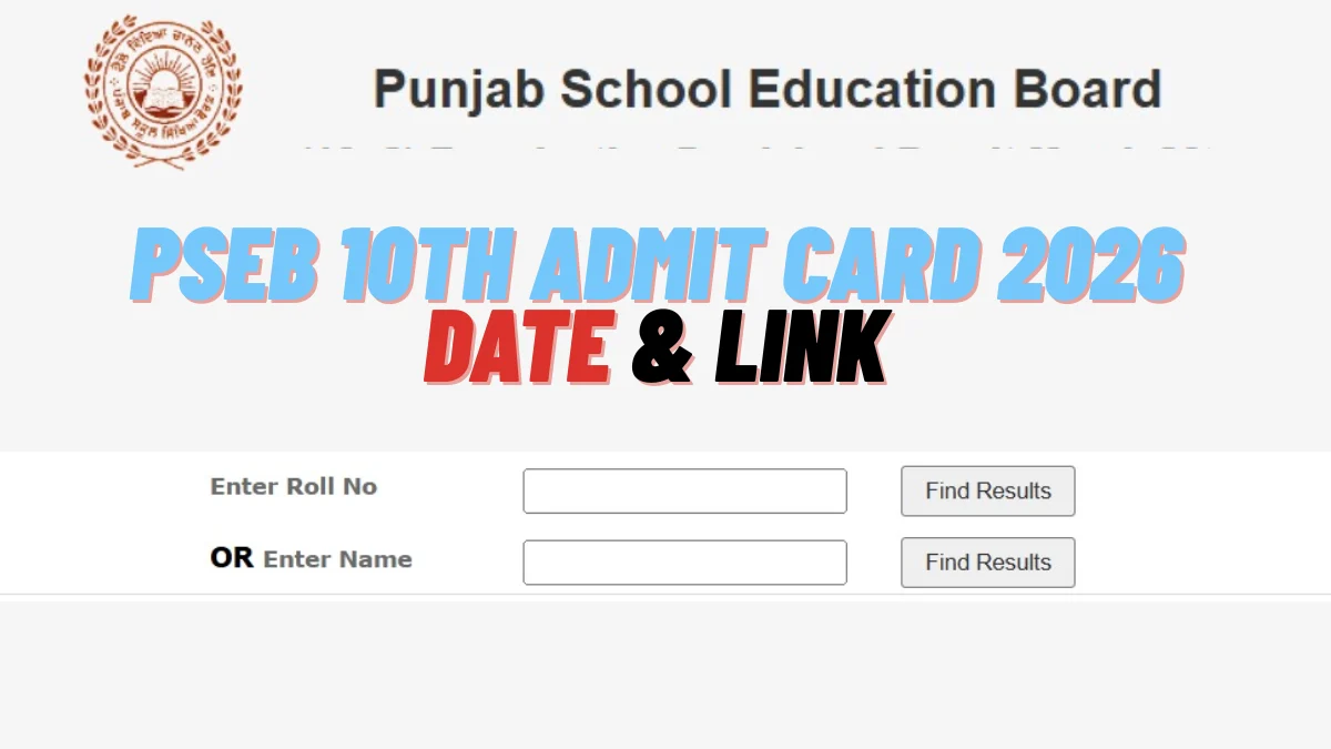 pseb 10th admit card 2026