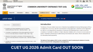 CUET UG 2026 Admit Card OUT SOON
